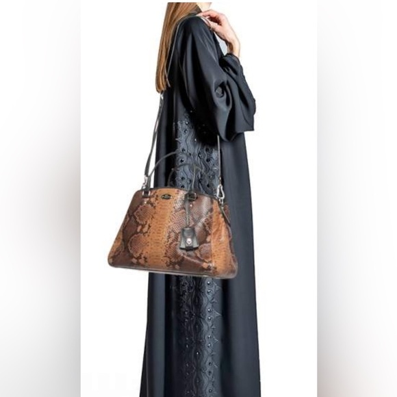Coach Brown and Black Snake Print Handbag - Picture 3 of 17